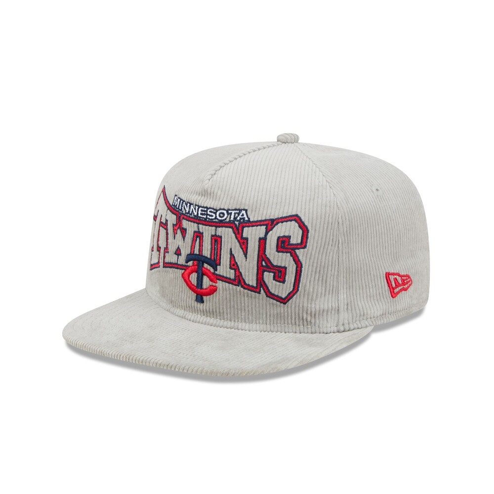 New Era Minnesota Twins Gray Cord Golfer Hat - One Size